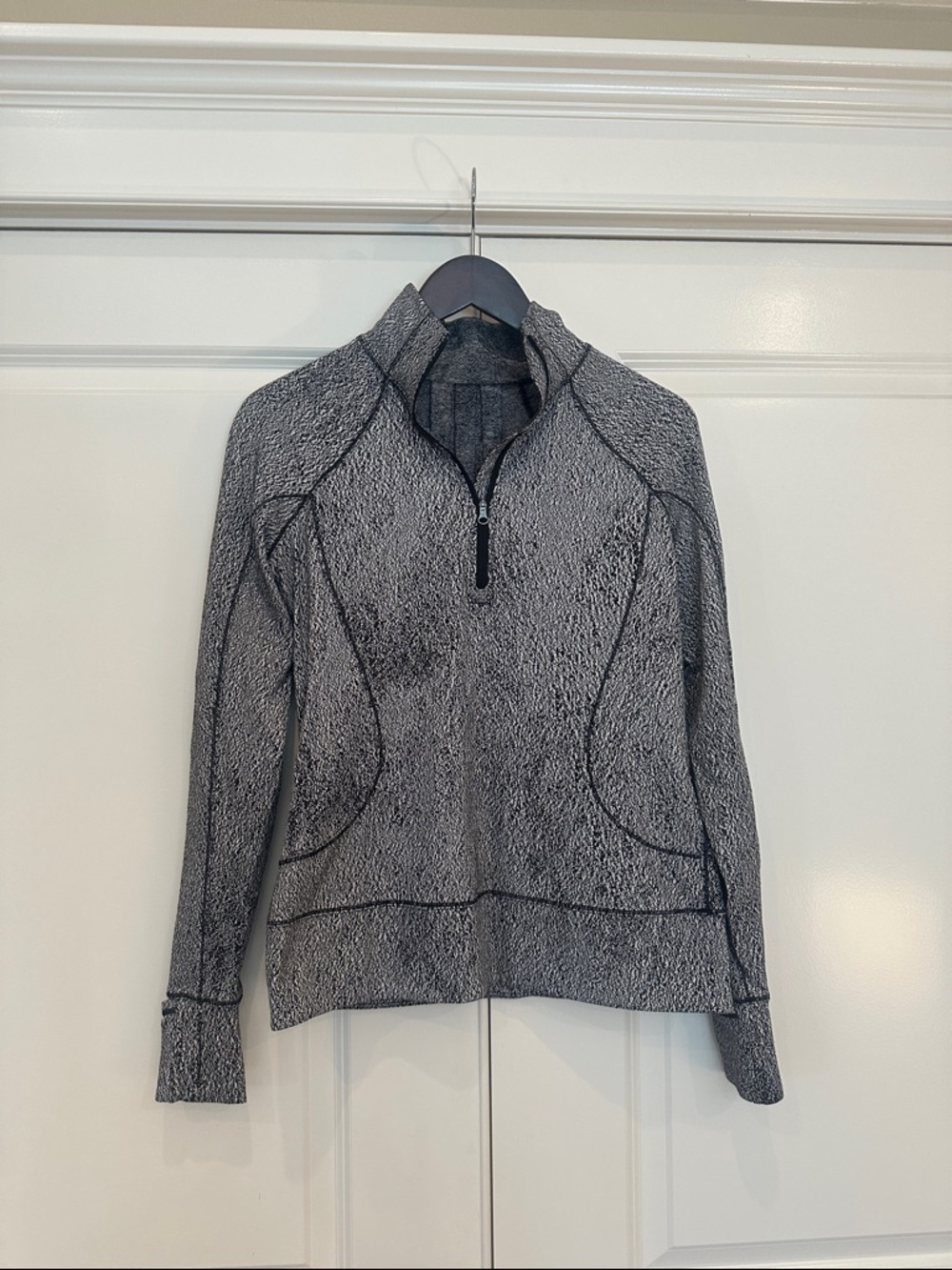 Lululemon Rush Hour 1/2 Zip Luon Spray Jacquard Pullover Sweater 8